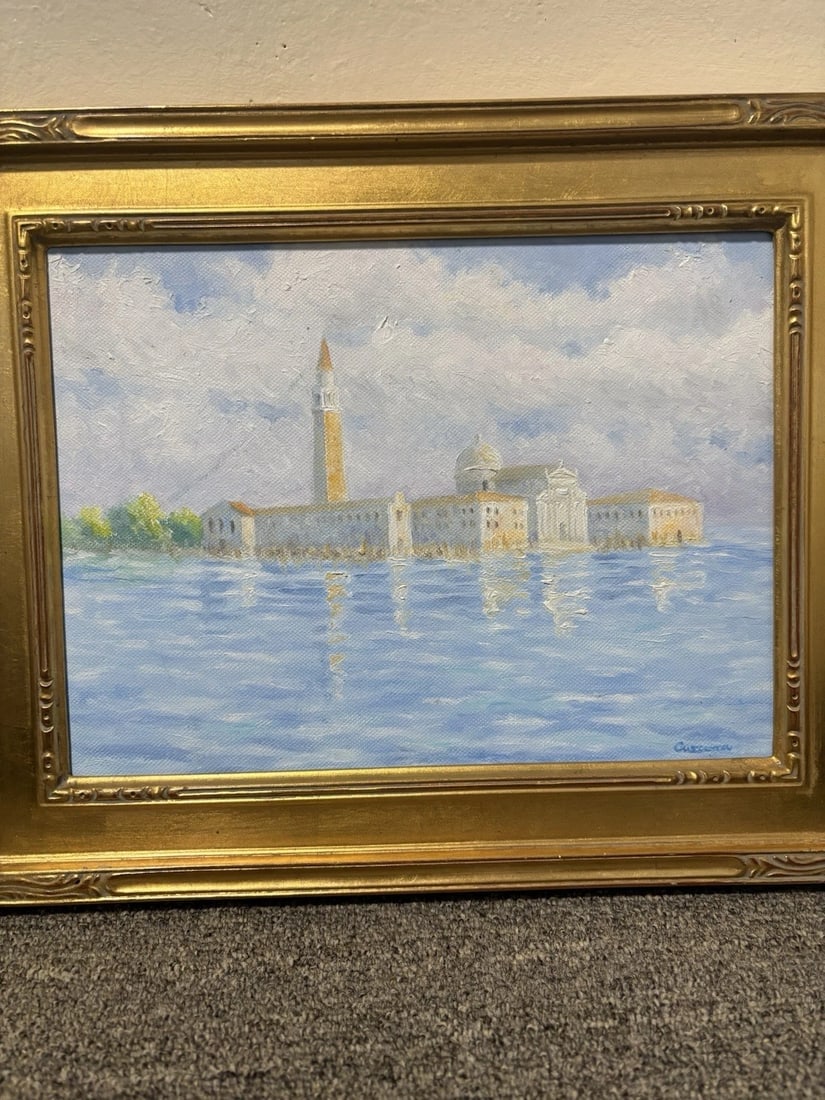 Lisa Cuscuna Oil On Canvas Venice Painting - 2