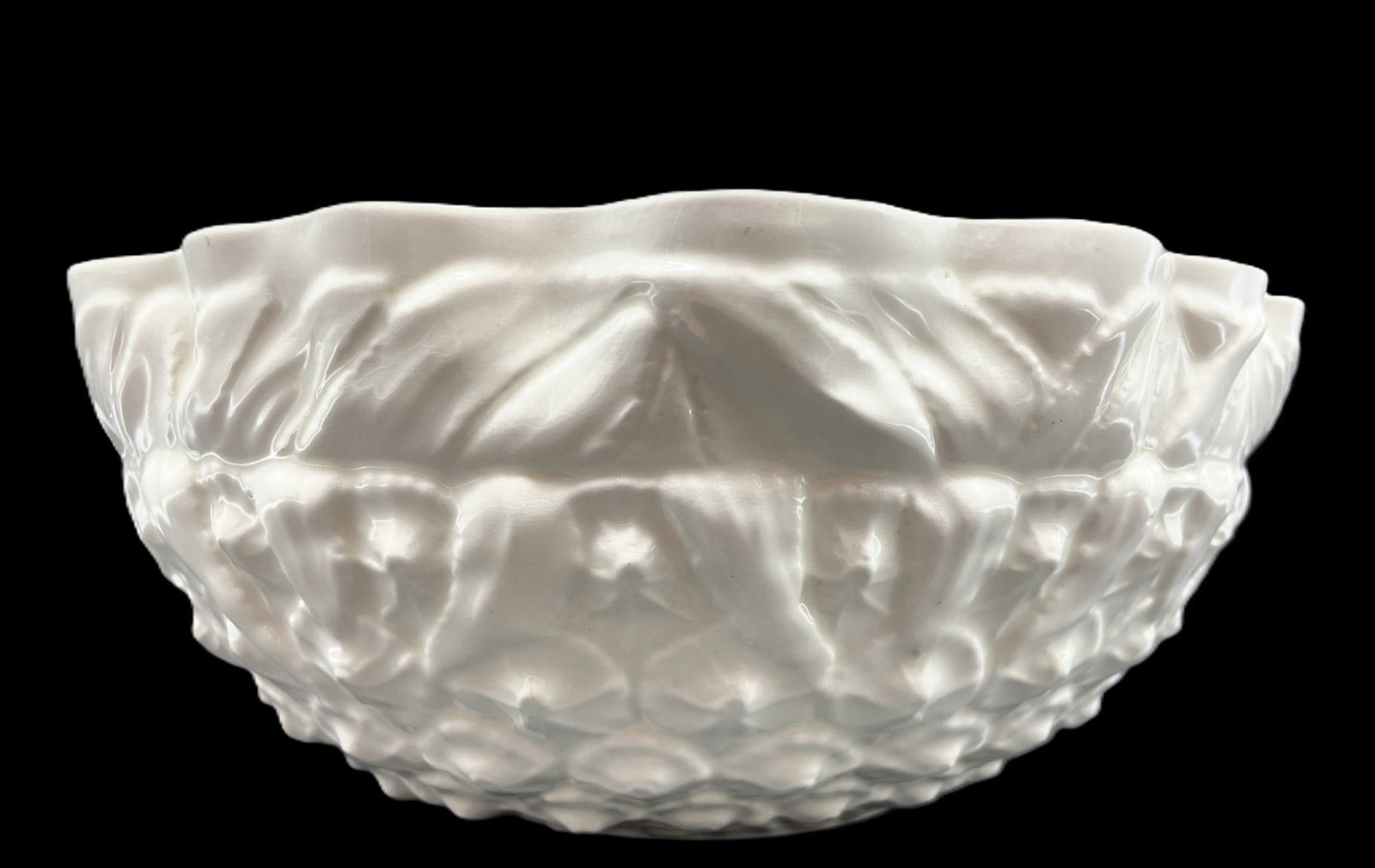 SPODE Imperial Fancies ENGLAND OFF WHITE BOWL oblong 11" Embossed - 7