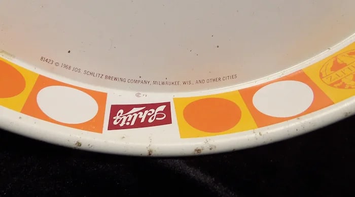 Vintage 1968 Schlitz Beer Tray - 2