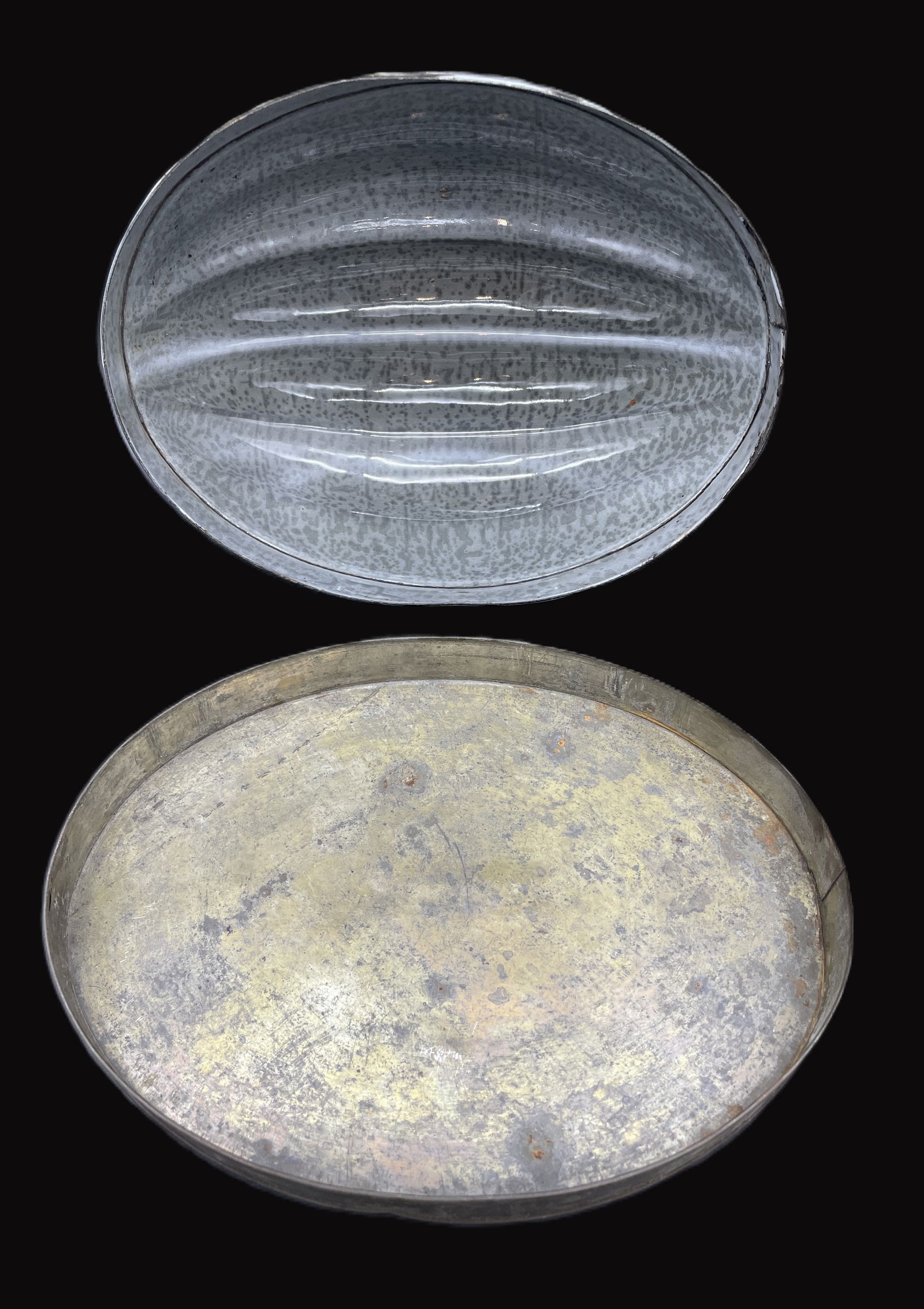 EXTRA AGATE L&G MFG GRANITEWARE ENAMEL MELON MOLD - 5