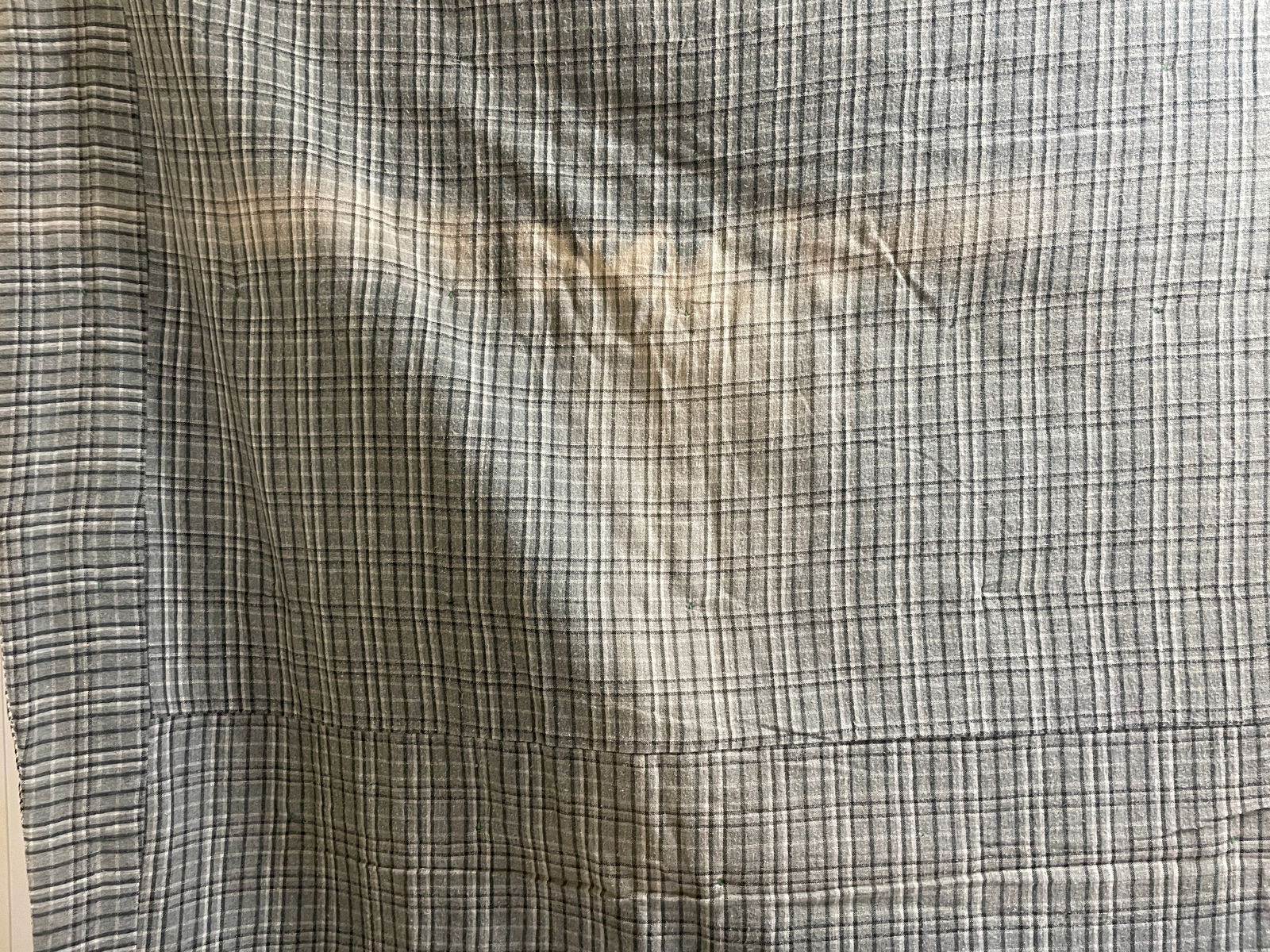 Primitive Quilt 66" x 60" Patchwork with Polka Dot Centers - 6