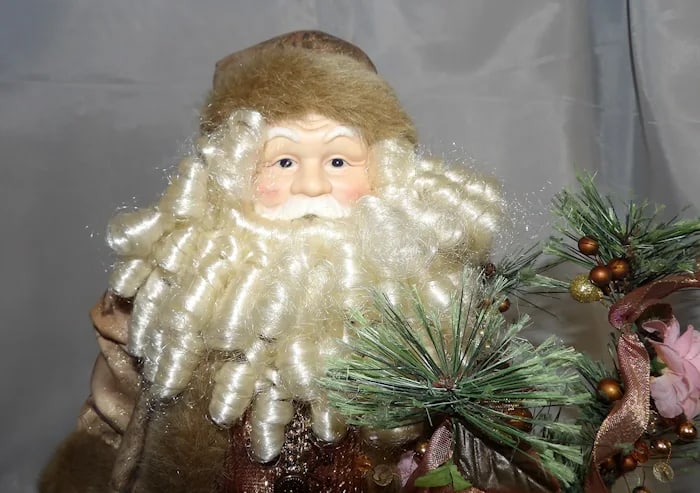 Vintage 17” Santa Bell Tree Decoration - 5