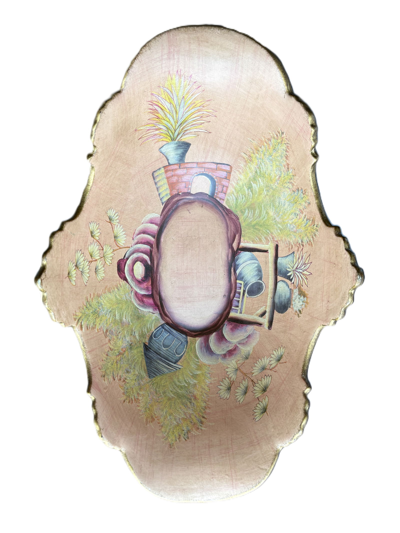 Large Ornate Centerpiece Console Bowl Footed - 4