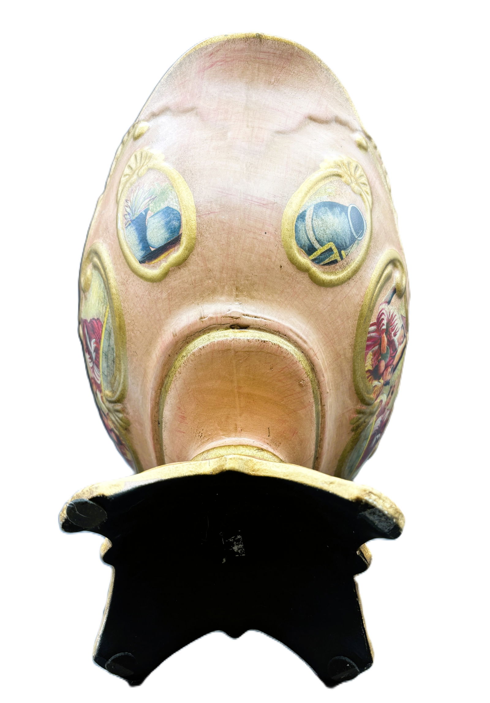 Large Ornate Centerpiece Console Bowl Footed - 8