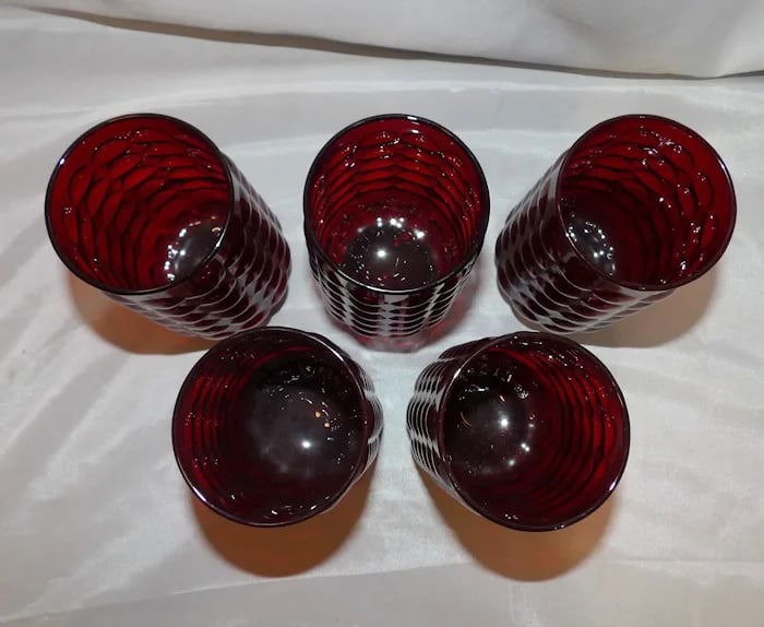 Anchor Hocking Royal Ruby Bubble 16 Oz Tumblers - 3