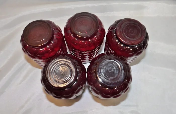 Anchor Hocking Royal Ruby Bubble 16 Oz Tumblers - 4