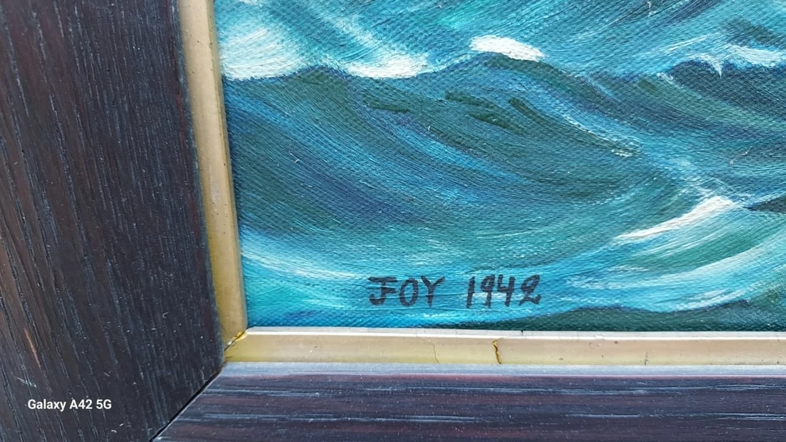 oil painting 1942 Awesome Sailboat Painting Color clouds - 4