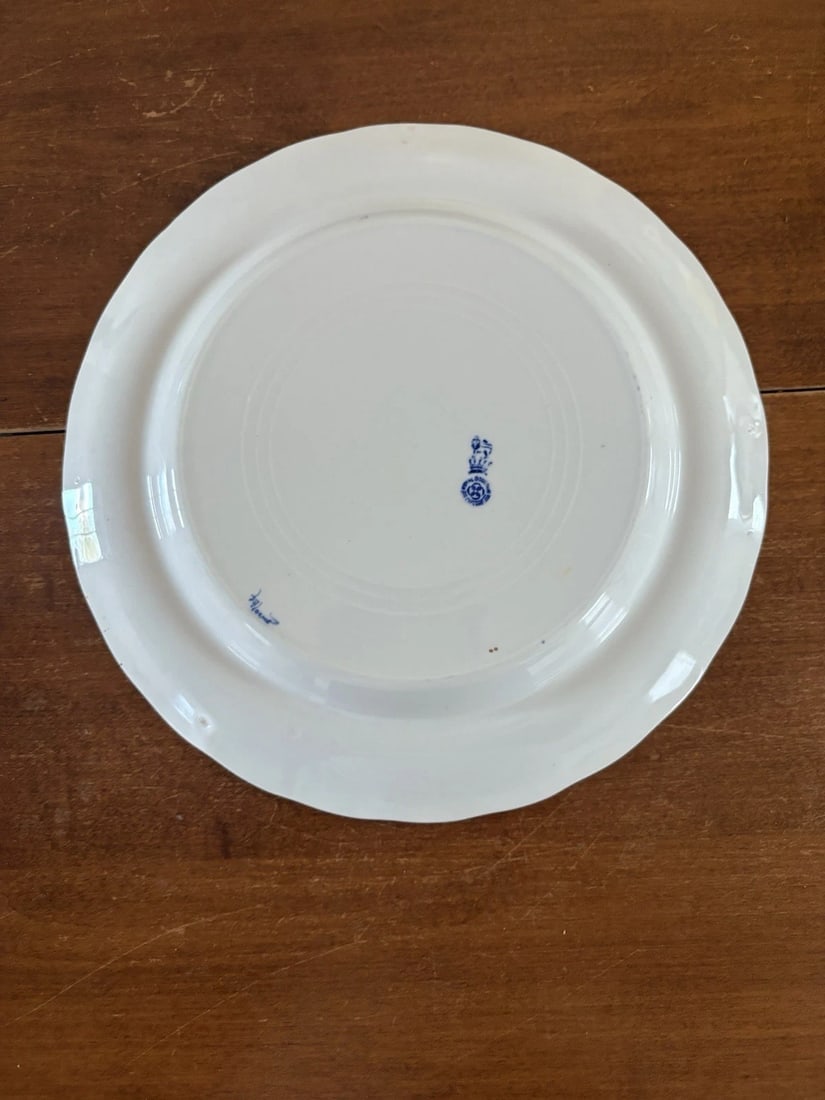 11 Royal Doulton Artist Signed Flow Blue Fish Plates - 13