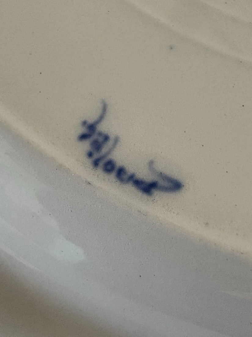 11 Royal Doulton Artist Signed Flow Blue Fish Plates - 15