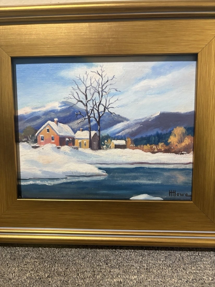 Harry Hambro Howe Oil On Board Landscape Painting - 2