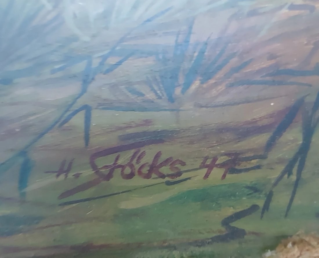 H. Stocks 19th Century Oil Painting Elk With Does - 5