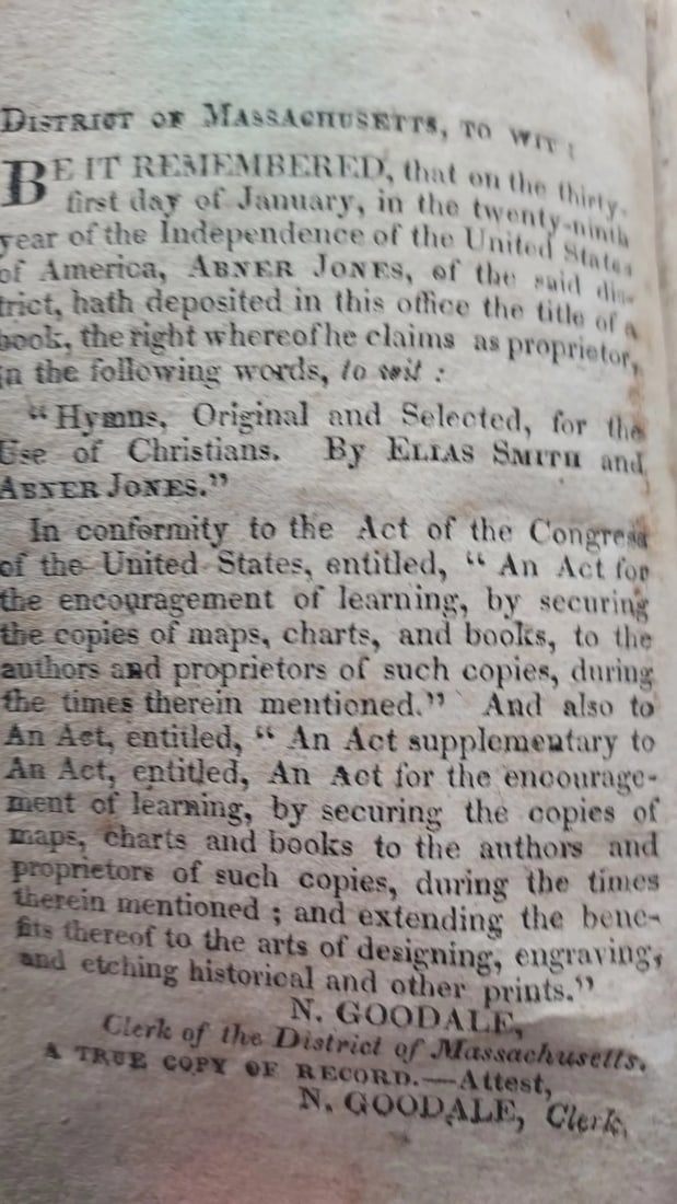 Bible 1817 CHRISTIAN HYMNS Pocket reference To Independence - 4