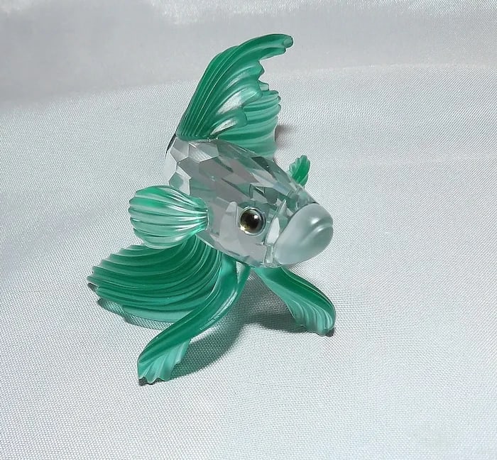 Swarovski Crystal Siamese Fighting Fish Green - 2