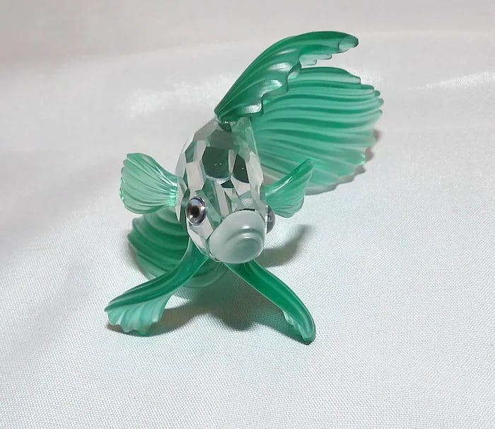 Swarovski Crystal Siamese Fighting Fish Green - 5