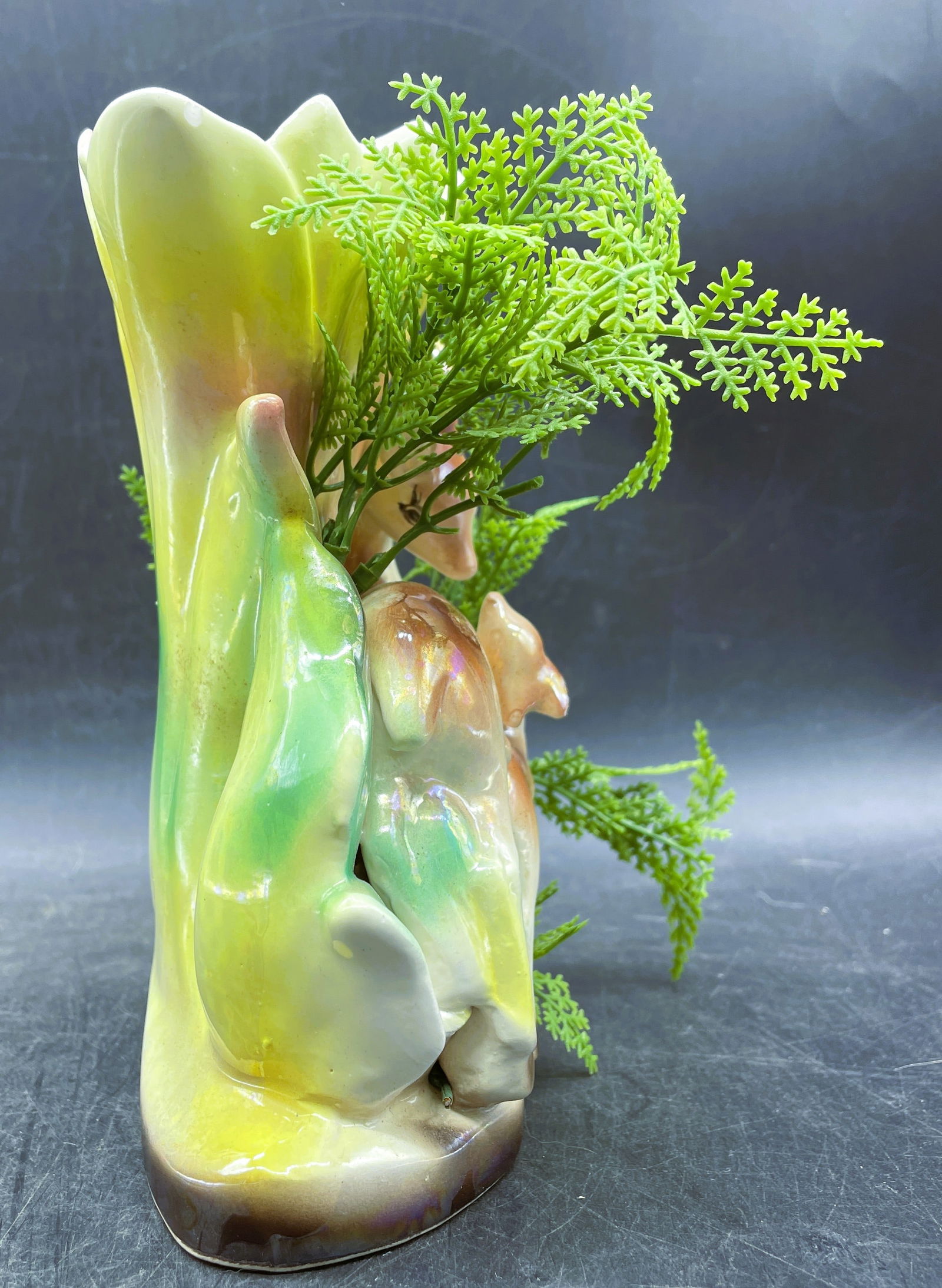 MidCentury Deer and Fawn Planter Japan - 5