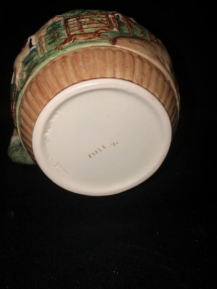 7 1/2” Wedgwood Majolica Dog Handled Pitcher - 3