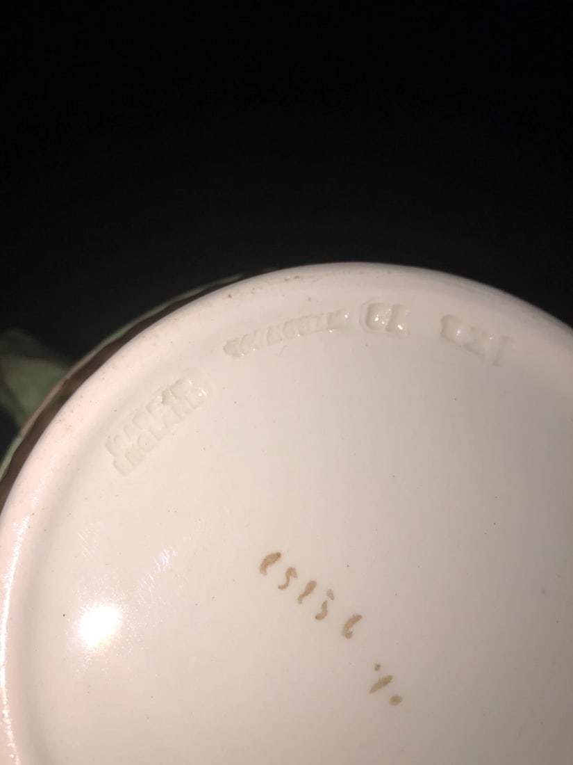 7 1/2” Wedgwood Majolica Dog Handled Pitcher - 4