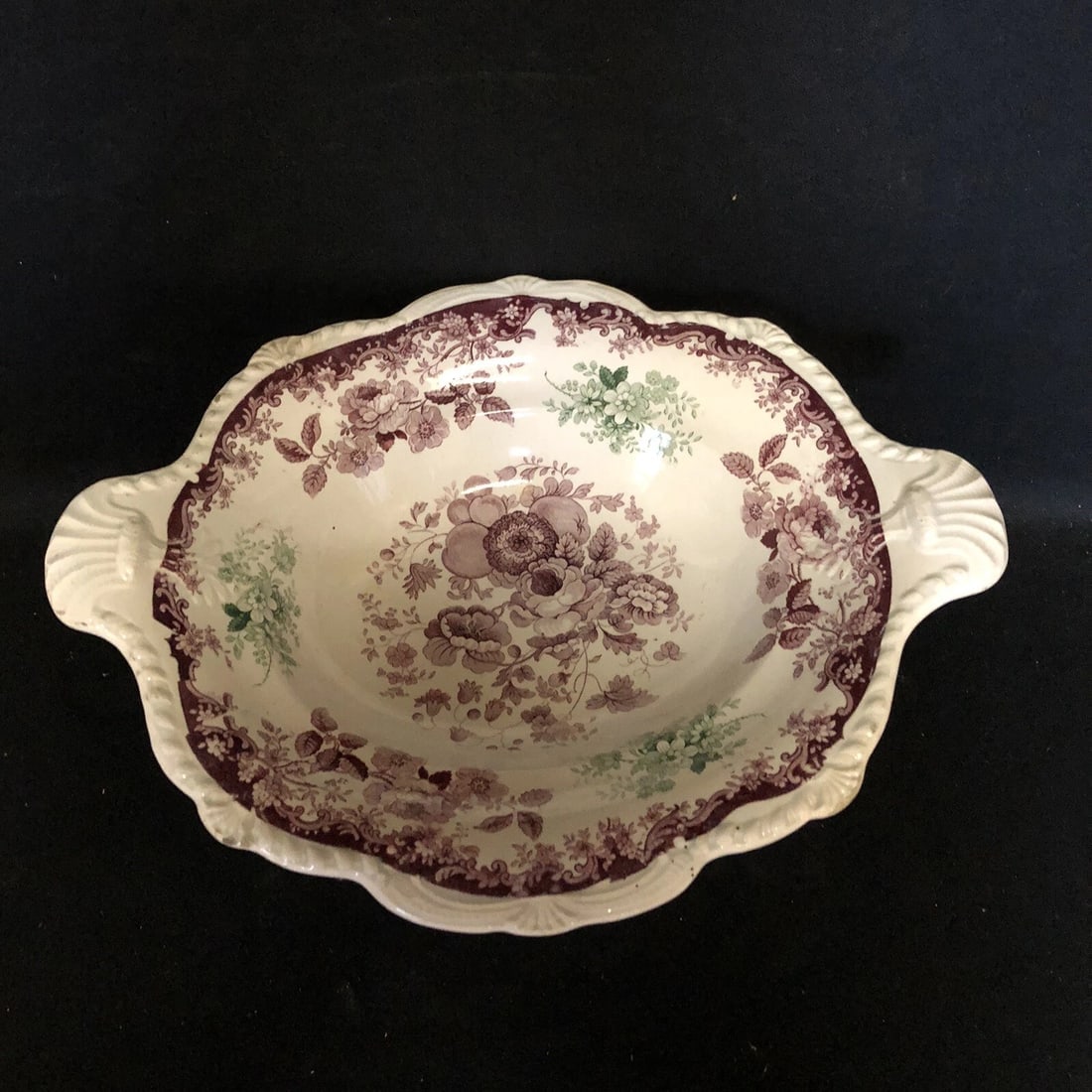 13 1/4” Staffordshire 2 Color Compote - 2