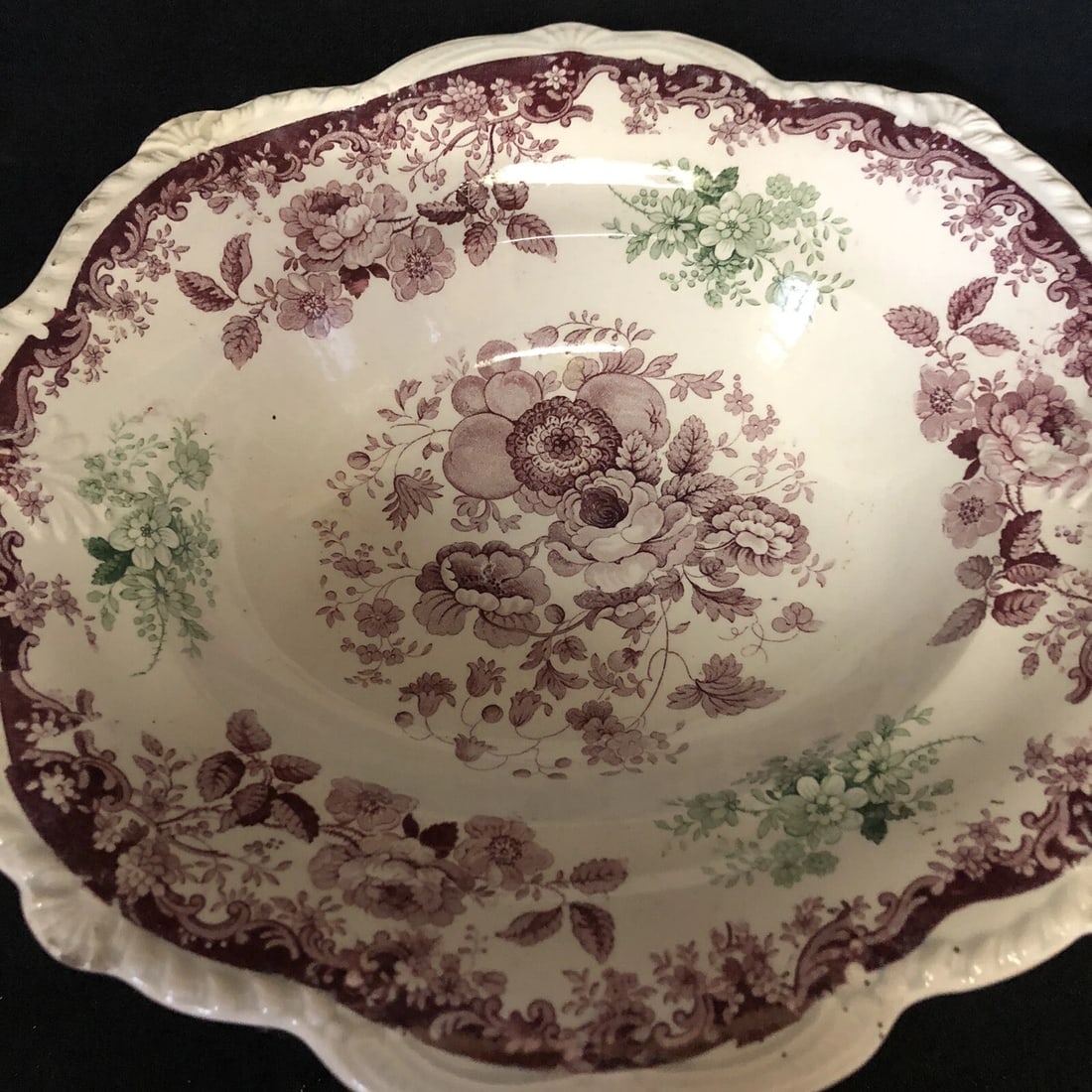 13 1/4” Staffordshire 2 Color Compote - 3