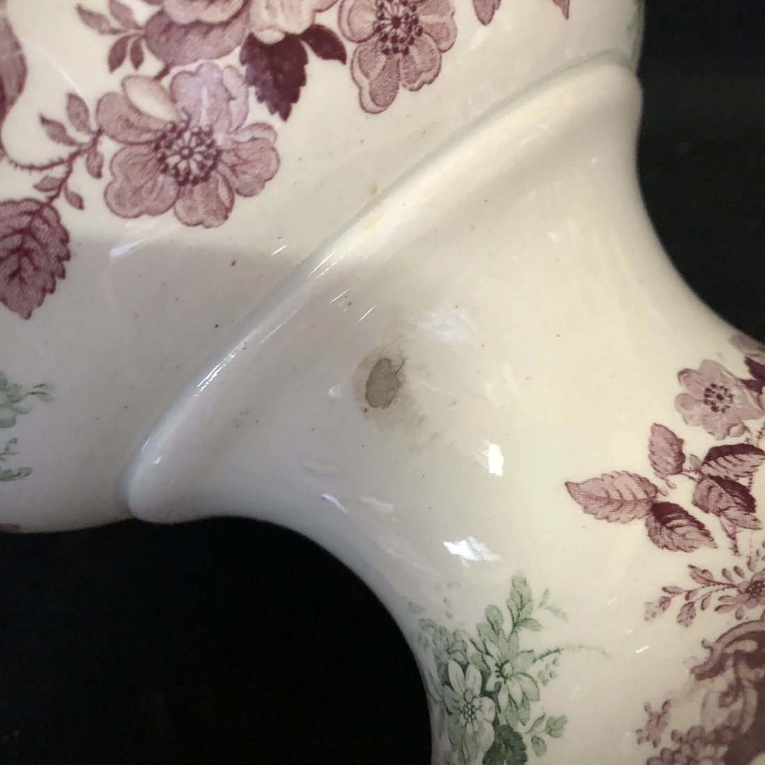 13 1/4” Staffordshire 2 Color Compote - 6