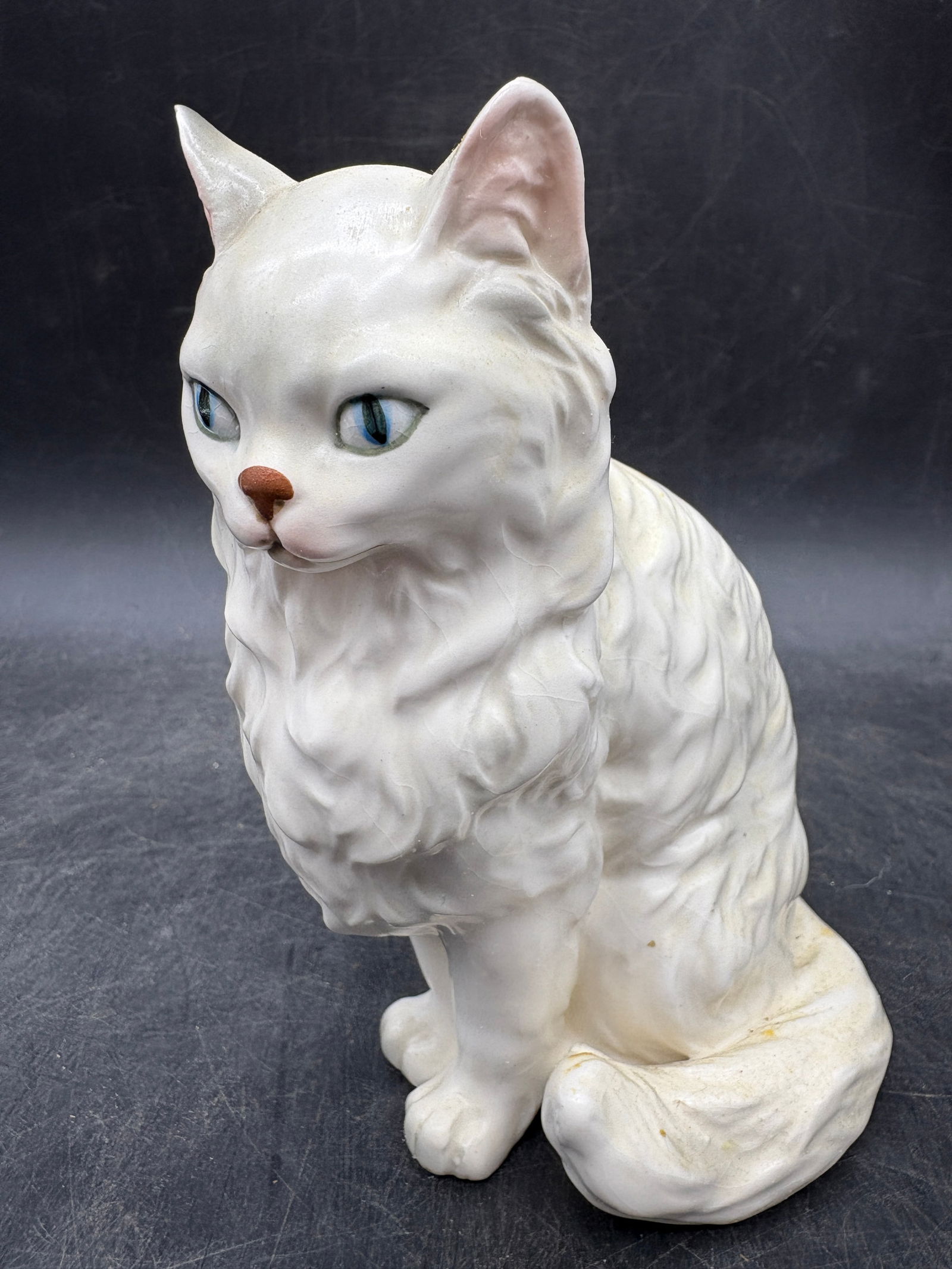 Vintage Lefton Porcelain White Persian Cat Figurine Japan - 2