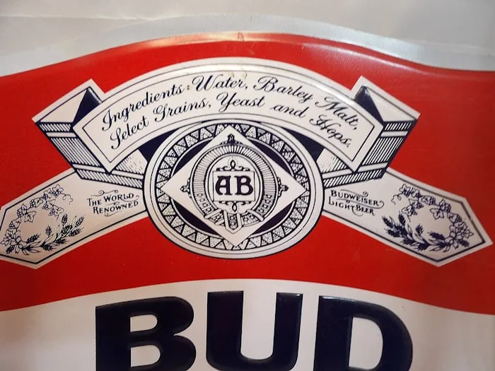 Vintage Bud Light Texas Flag Metal Sign - 3