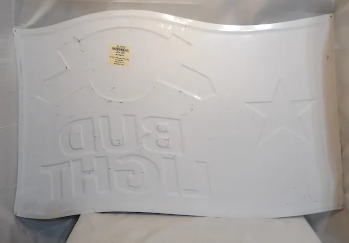 Vintage Bud Light Texas Flag Metal Sign - 5