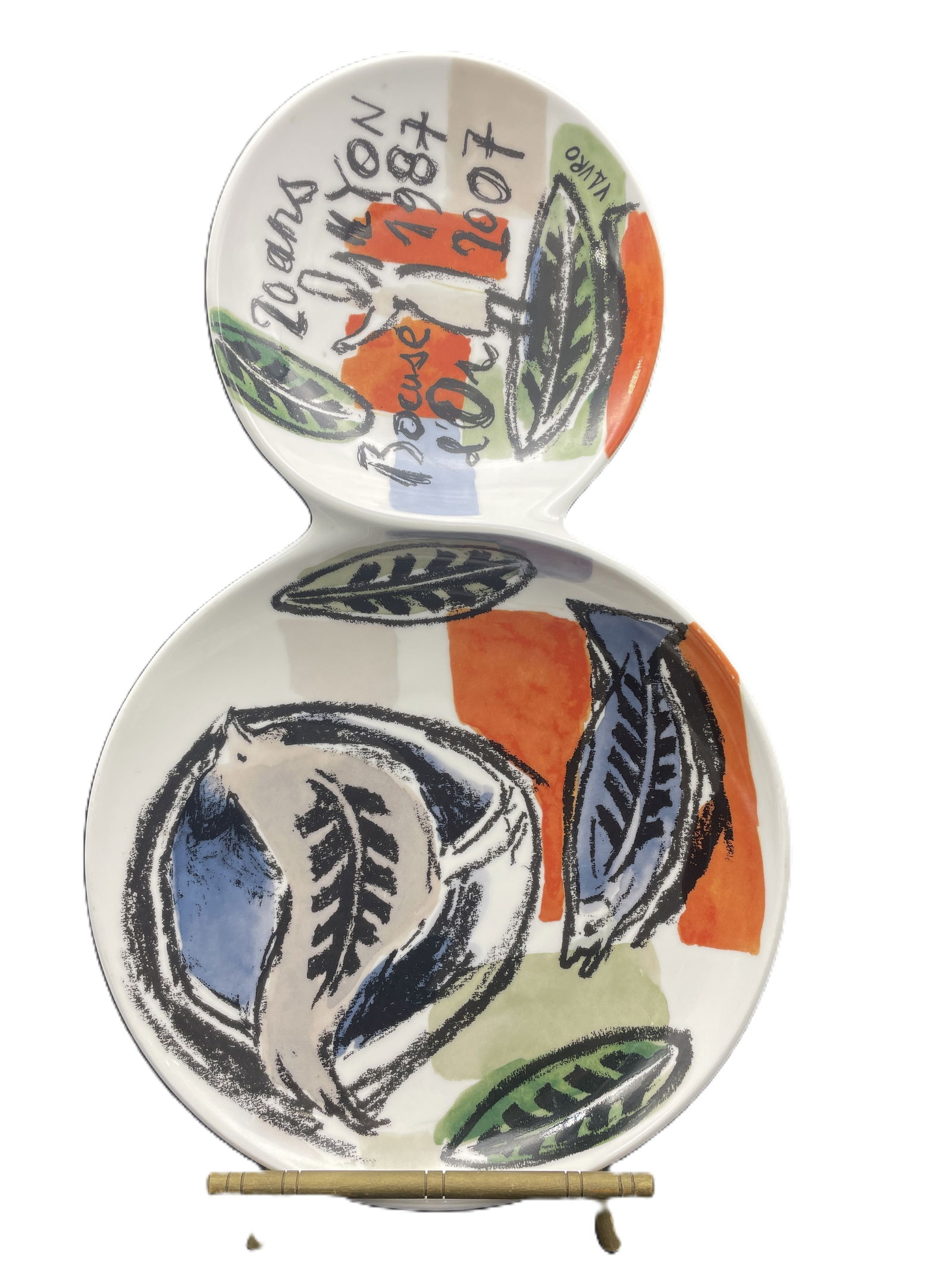 Villeroy and Bosch Serving Dish Vavro for Paul Bocuse: Date/Period: 2007Dimension: Approx 17.5 x 11 at widestMaterial: ceramicAdditional Information: This is a double sided serving Villeroy and Bosch plate designed by the Vavro house for Paul Bocuse a