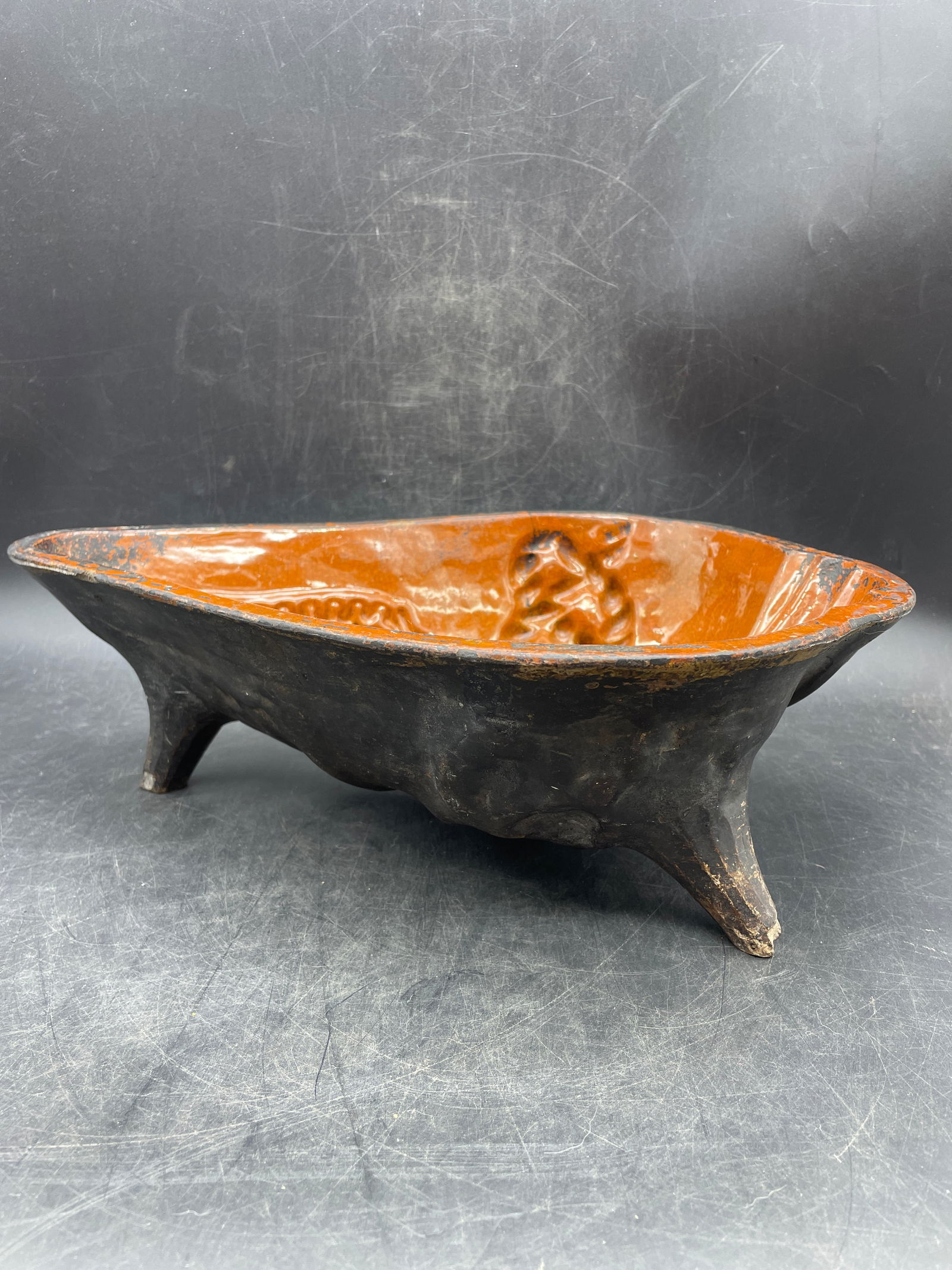 Early 19th CenturyRedware Baking Cooking Pudding Form Mold - 6