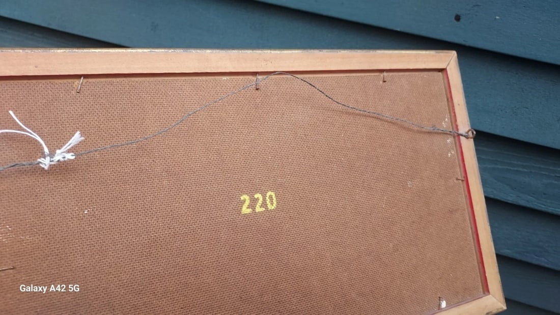 oil painting House With Car Scene 1956 Robert Leibensperger { 1931-2012} - 5