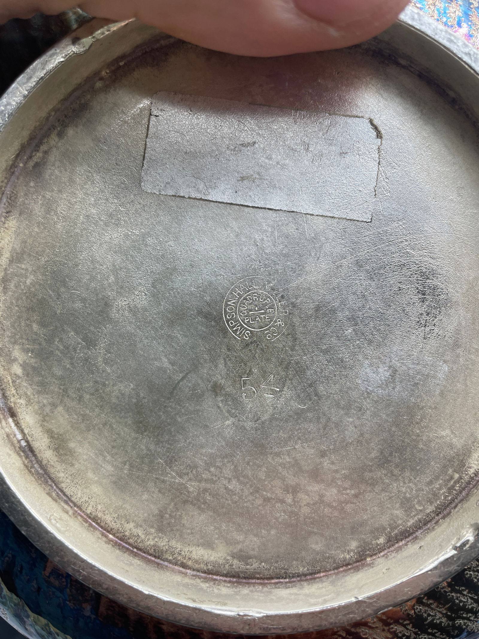 Simpson Hall Miller Victorian Silverplate Frog Cherry Blossom Brides Basket - 7