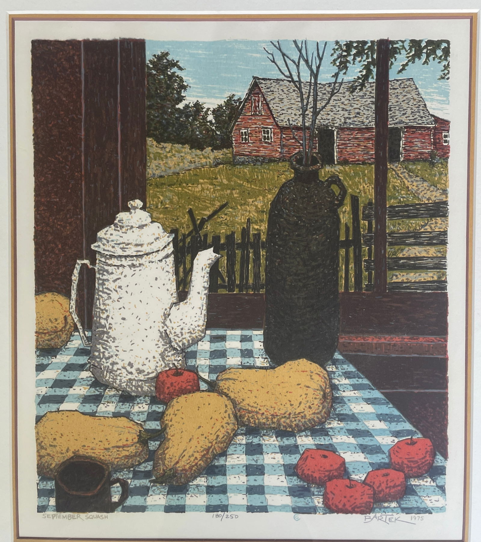TOM BARTEK SERIGRAPH SUMMER SQUASH 1975 - 4