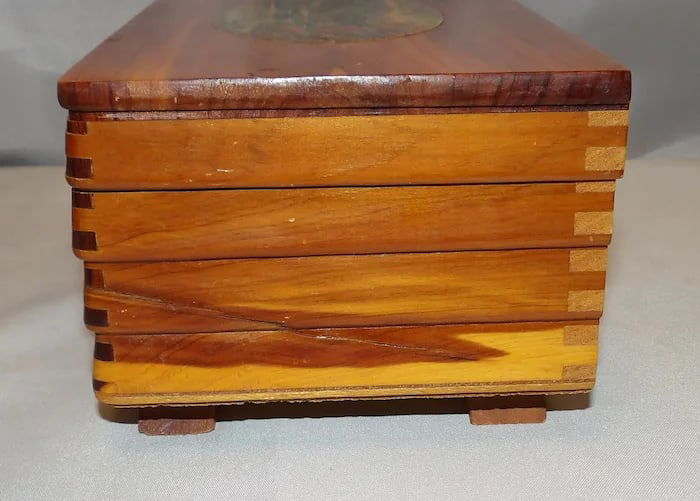 Vintage Dovetail Cedar Box - 4