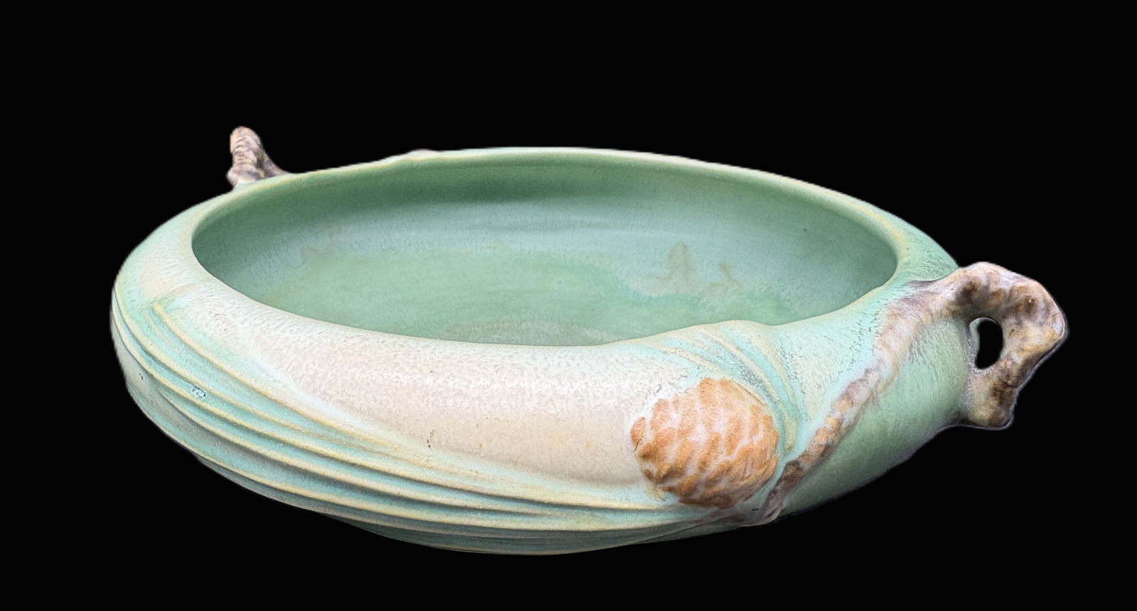 Roseville Pottery Pinecone Low Bowl HTF Form 354 - 2