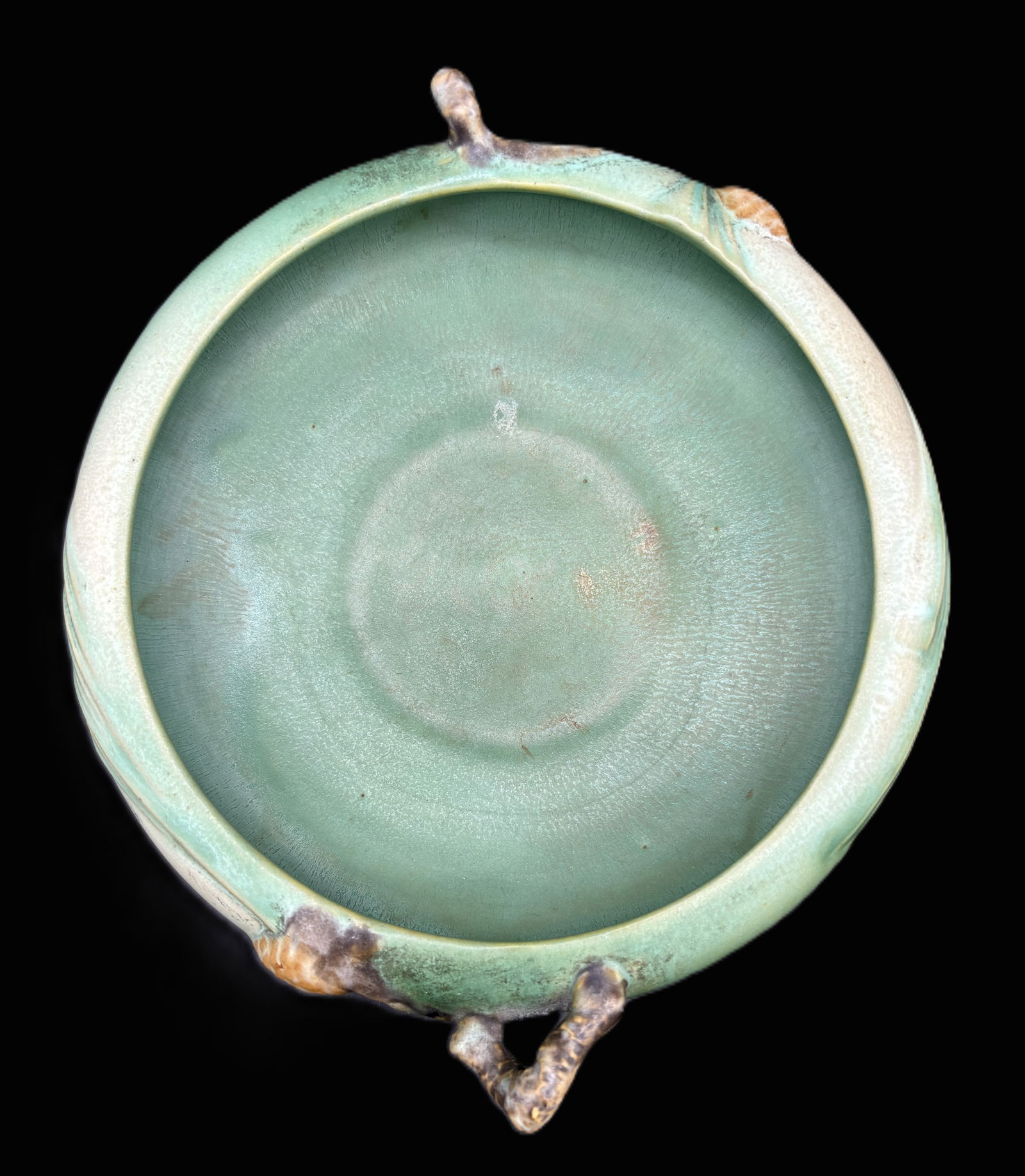 Roseville Pottery Pinecone Low Bowl HTF Form 354 - 4