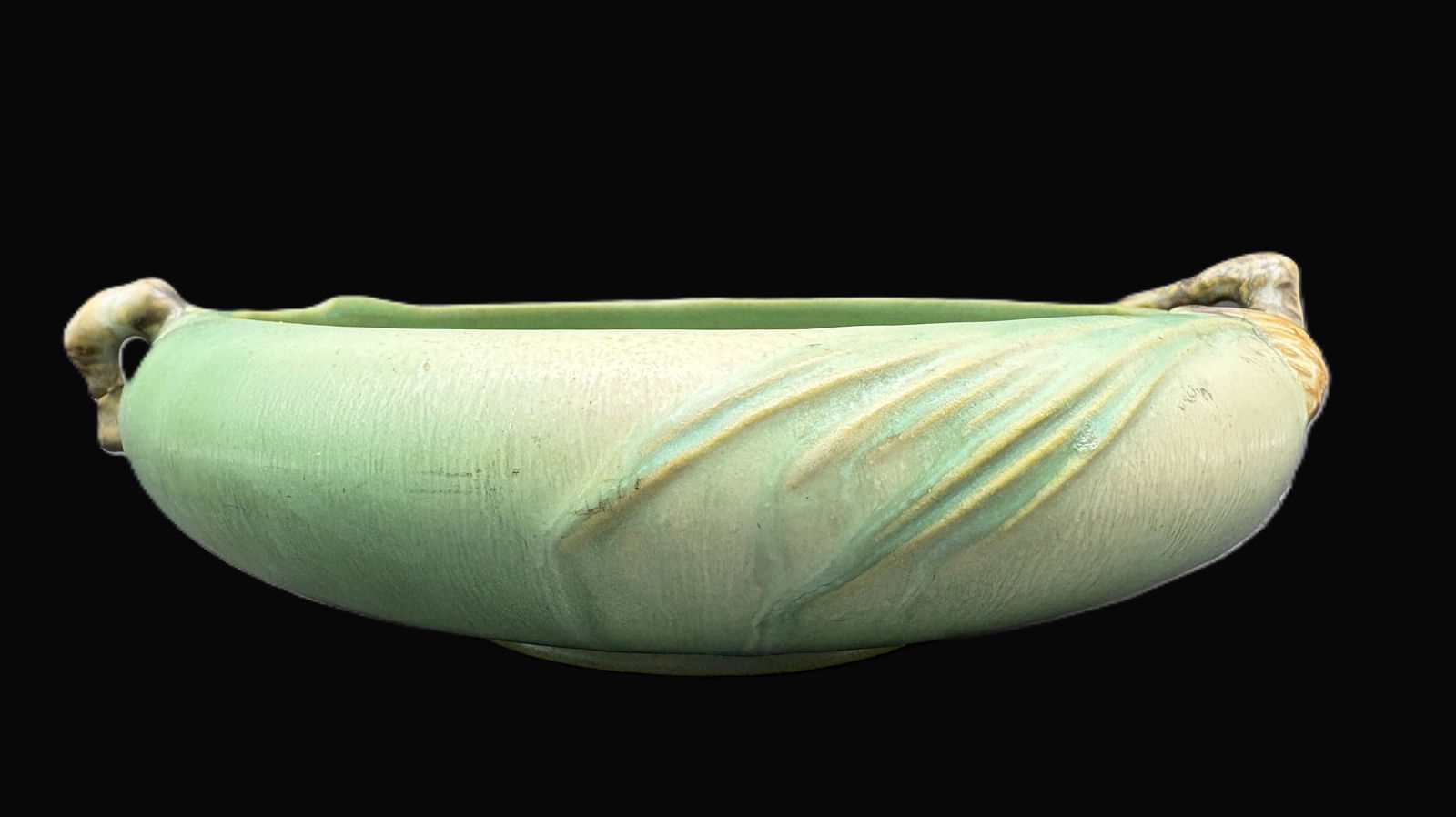 Roseville Pottery Pinecone Low Bowl HTF Form 354 - 8