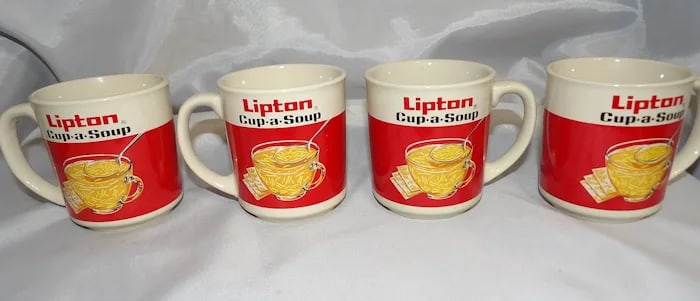 Set 4 Vintage Lipton Cup-A-Soup Mugs - 2