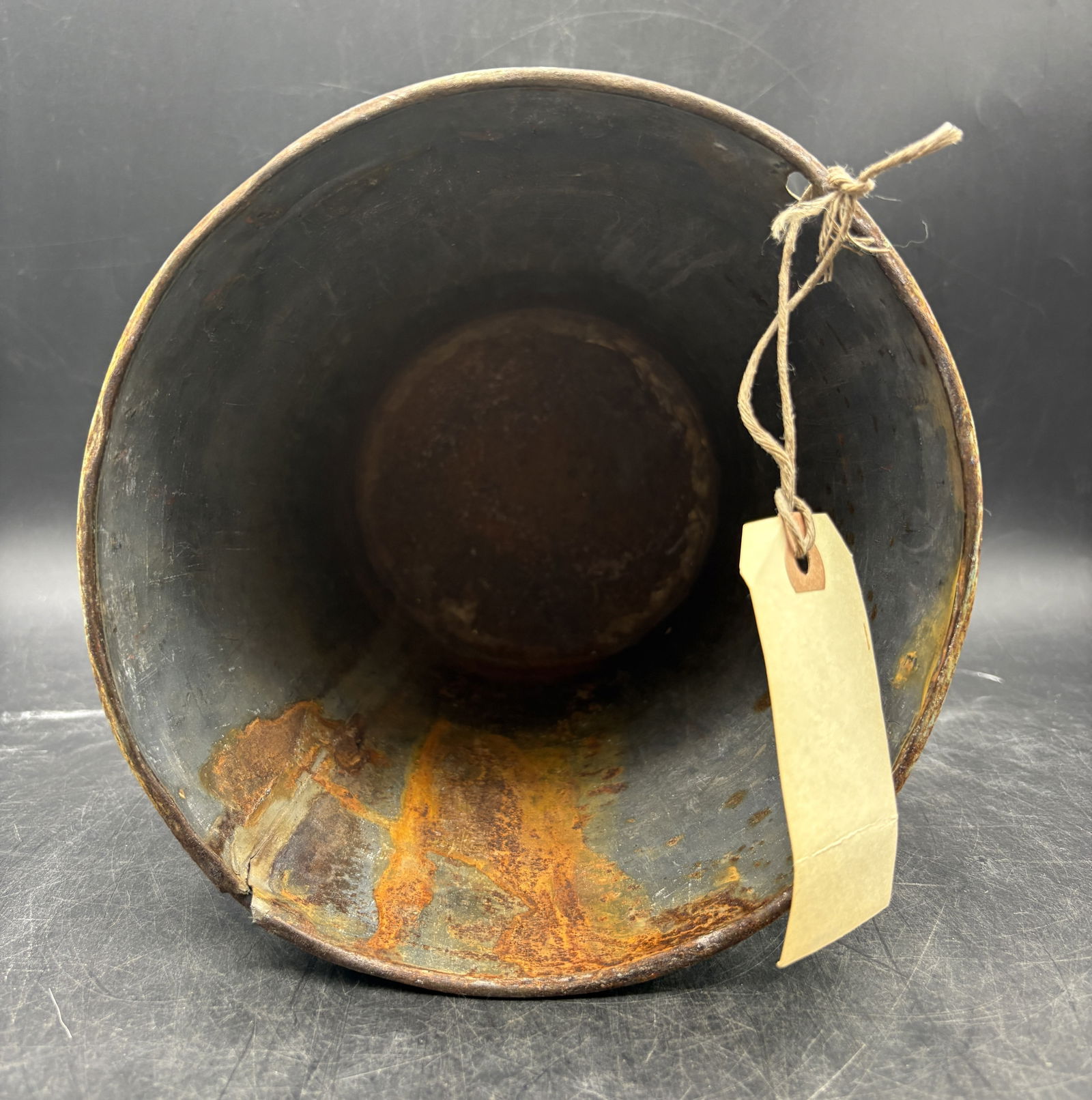 Vintage Mint Green/Blue Metal Sap Bucket Rustic Primitive - 6