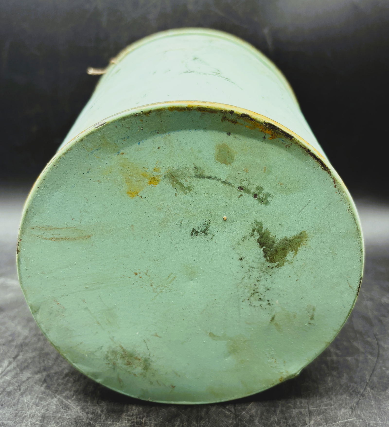 Vintage Mint Green/Blue Metal Sap Bucket Rustic Primitive - 7