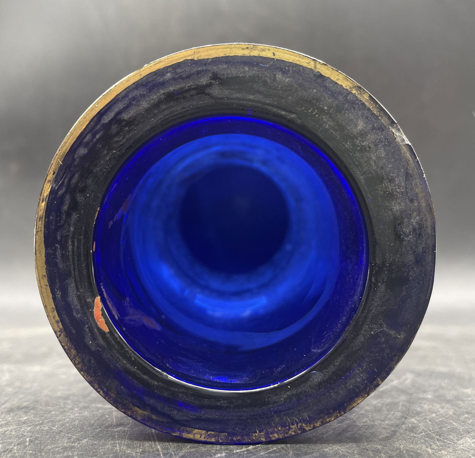 Persian Qajar Cobalt Blue Pipe Hookah Nargileh Shisha Base Glass Vase Naser Shah - 6