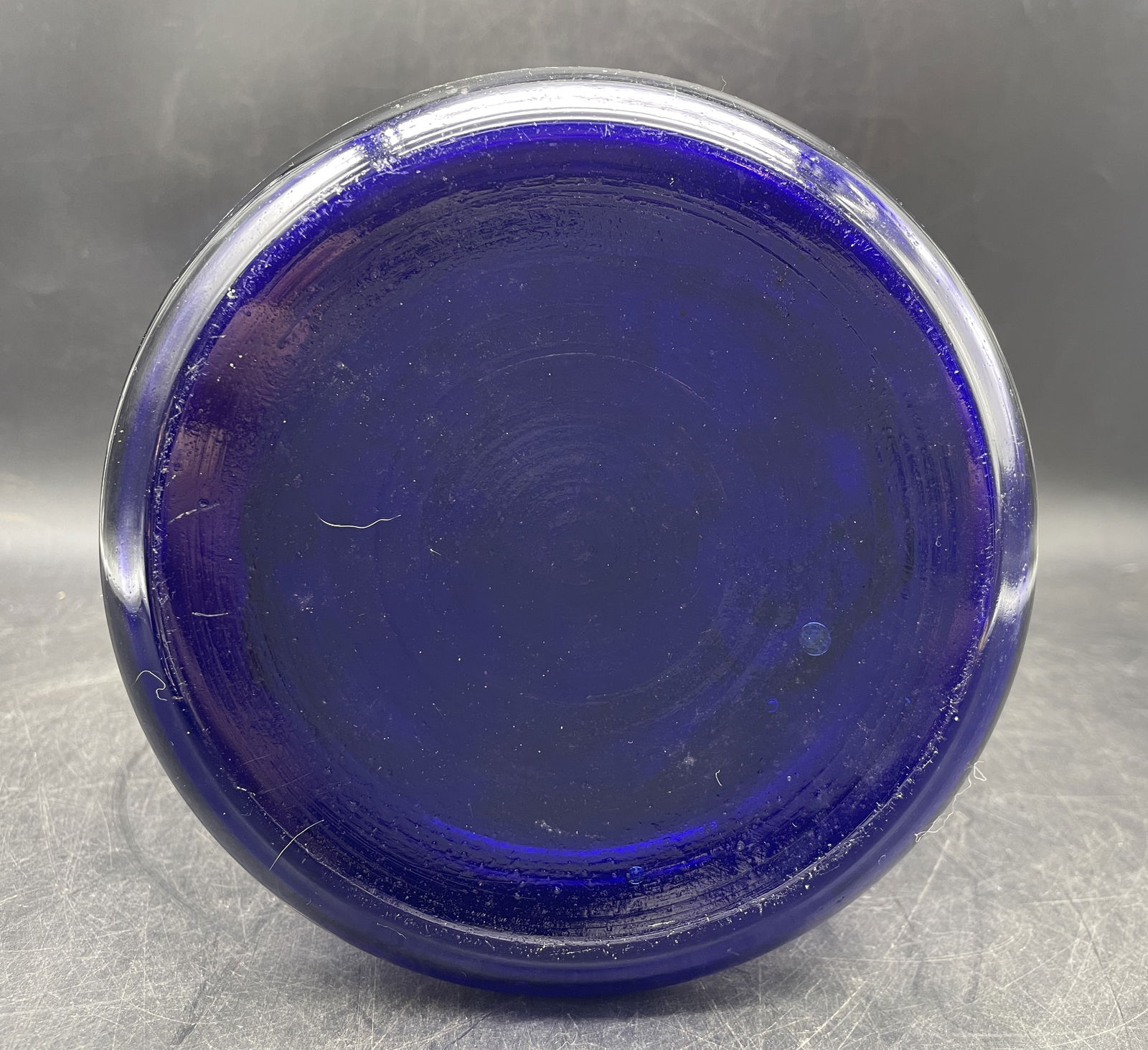 Persian Qajar Cobalt Blue Pipe Hookah Nargileh Shisha Base Glass Vase Naser Shah - 7