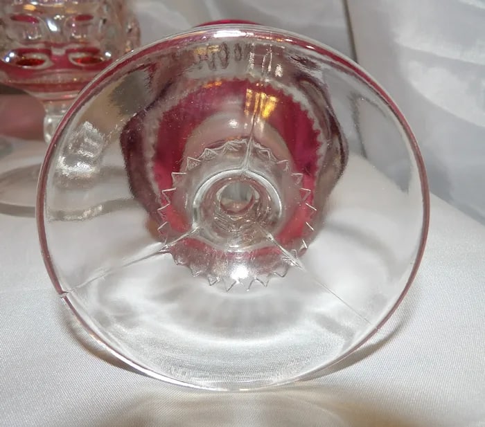 Tiffin Franciscan King's Crown Ruby Flash Comport - 5