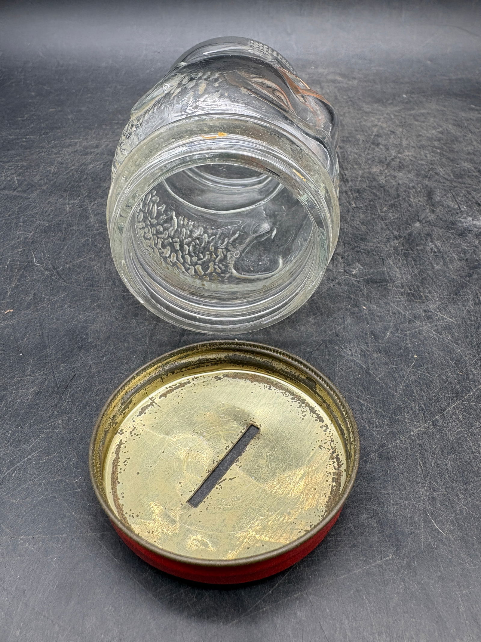 Vintage Lucky Joe Glass Coin Bank Black Americana - 7