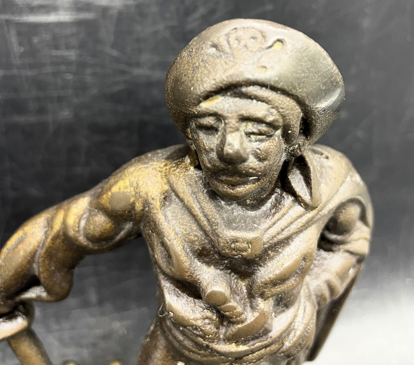 Vintage CAST IRON BOOKENDS SWASHBUCKLING PIRATE BUCCANEER - 3