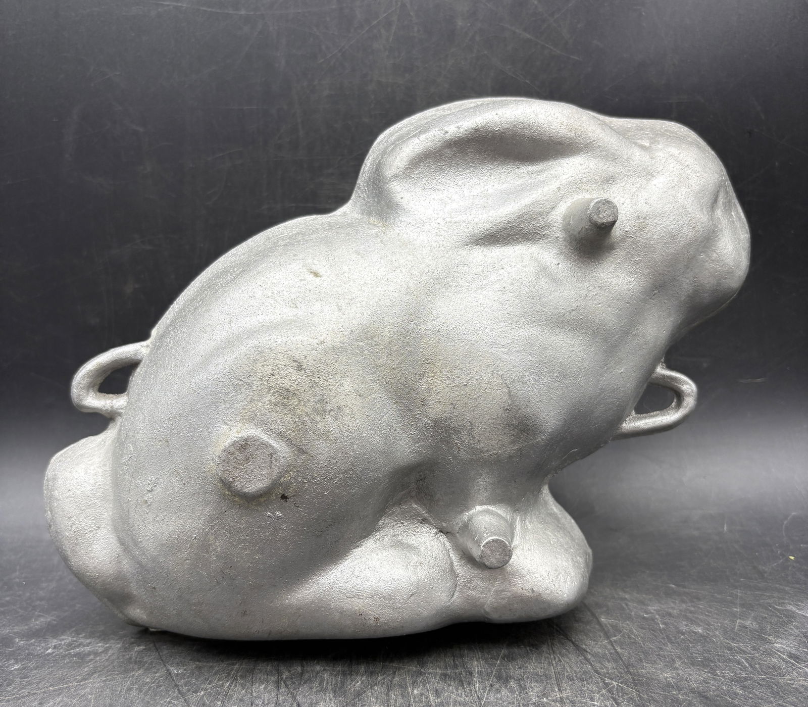 Vintage Cast Aluminum Bunny Rabbit Mold Metal - 6