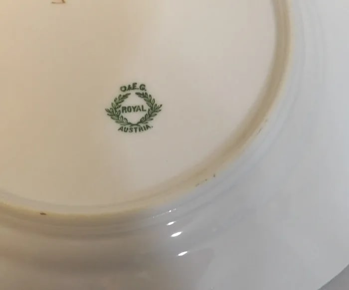 Antique Victorian Era O. E. Gutherz Plate - 7