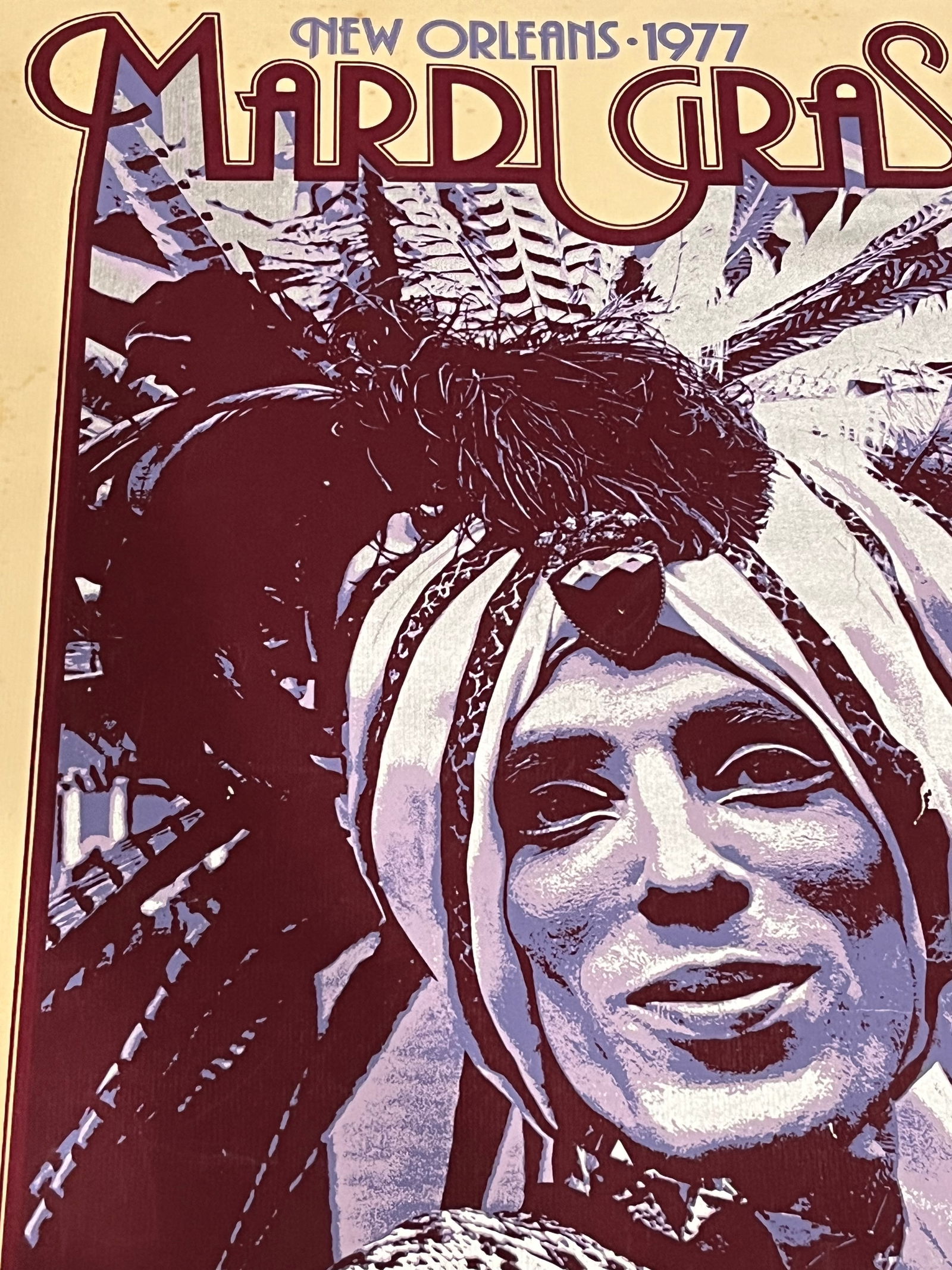 Rare 1977 New Orleans Mardi Gras Poster Limited Edition Signed Michael P. Smith - 2