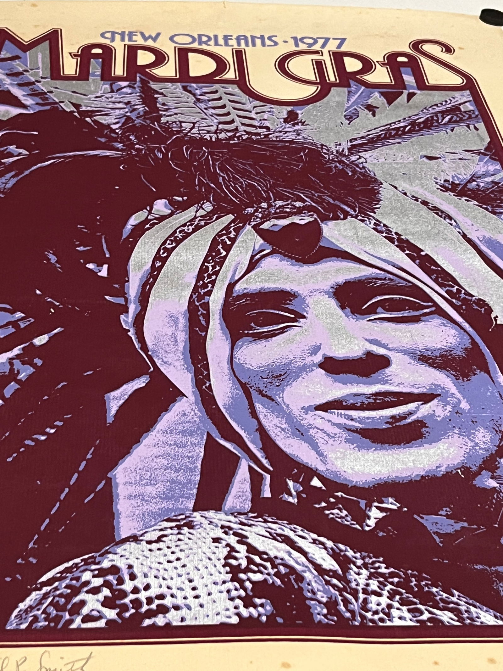 Rare 1977 New Orleans Mardi Gras Poster Limited Edition Signed Michael P. Smith - 5