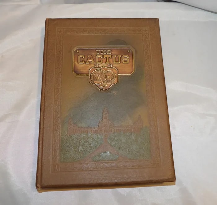 1923 Cactus University of Texas Annual: The 1923 edition of 'The Cactus,' the official yearbook for the University of Texas at Austin. Shipping:Domestic: Flat-rate of $10.00 to anywhere within the contiguous U.S.International: Foreign