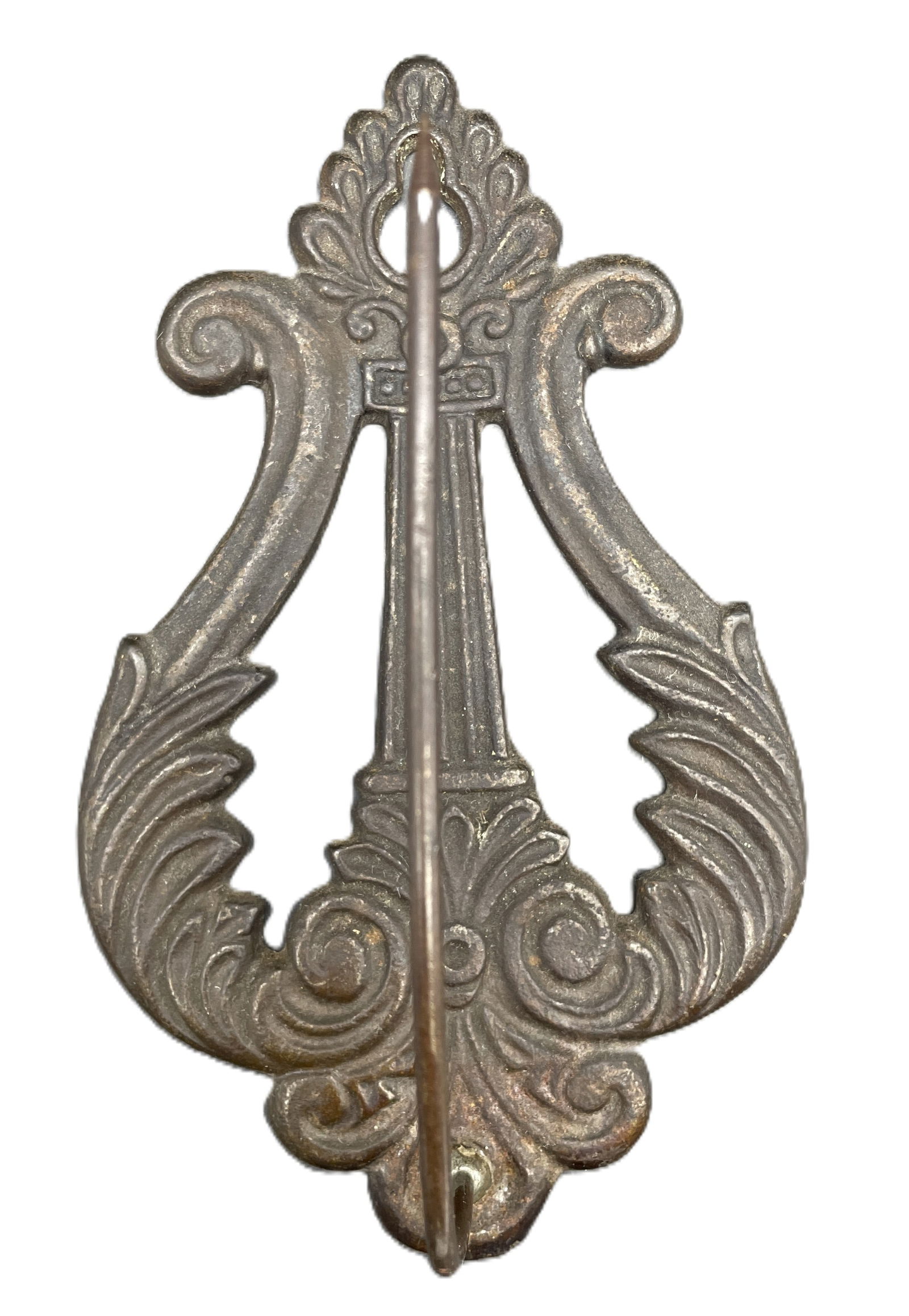 Antique CAST IRON MERCANTILE STORE WALL MOUNT BILL RECEIPT HOLDER: Date/Period: unknownDimension: Approx. " tall x 3.5 x 2"Material: cast ironAdditional Information: Antique CAST IRON MERCANTILE STORE WALL MOUNT BILL RECEIPT HOLDER. Marked 54 Shipping:Domestic: